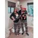IFFEI Christmas Matching Family Pajamas Set - Xmas Letter Print Tops and Plaid Pants Sleepwear for Women Men Kids Baby Pet - Black/Santa Hat - Kids 4-5 Years - Buy Online on SooperMarket.com