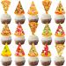 48pcs Pizza Theme Cupcake Toppers