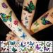 EGMBGM 6 Large Colorful Butterfly Temporary Tattoos - Realistic 3D Decals for Women, Girls, and Adults - Buy Online on SooperMarket.com