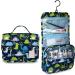 Men's Hanging Travel Toiletry Kit Bag - Waterproof Organizer with Dinosaur Cartoon Design - Blue - Buy Online on SooperMarket.com