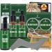Beard Kit Beard Growth Grooming Kit w/2 Pack Beard Oil & 2 Pack Beard Balm Christmas Stocking Stuffers Gifts for Men Him Husband Dad Boyfriend Shaving Kit w/Beard Wash Comb Brush (Orange)