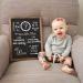 Wood Framed Baby Monthly Milestone Chalkboard | Reusable 12x16 Baby Calendar Board - Buy Online on SooperMarket.com