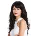 WIG ME UP - SA103-2 wig ladies wig long wavy slightly curly bangs parted black