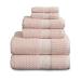 NY Loft 100% Cotton Towel Set 6 Piece| Super Soft & Absorbent Quick-Dry 2 Bath Towels 2 Hand Towels and 2 Washcloths |Textured and Durable Cotton | Trinity Collection (6 Piece Set, Light Pink) 6 Piece Set Light Pink