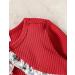 Puseky Toddler Girl Floral Print Sleeveless Dress and Ribbed Cardigan Coat Set - Wine Red (4-5 Years) - Buy Online on SooperMarket.com
