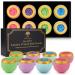 Set of 8 Luxury Bath Bombs 100% Natural Organic Vegan Home Spa Pamper Birthday Gift Christmas Presents Essential Oil Scented Bath Fizzer