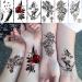 COKTAK 22 Sheets 3D Forearm Half Sleeve Temporary Tattoos - Large Tribal Lion Warrior Tiger Wolf Flower Skull Fake Tattoo Stickers for Men Women Adults - Halloween Black 3D Realistic Tatoo Rose Animals - Buy Online on SooperMarket.com
