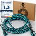 Test grade: very good - dog leash reflecting i 2m adjustable weatherproof & tearproof up to 250 kg i paracord Kleine Umh ngeleine i small - large dogs turquoise - black 2 m dogs up to 15 kg