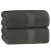 COTTON CRAFT Hotel Spa Luxury Bath Sheet - 2 Pack - Oversized Extra Large 40 x 80 - Heavyweight 700 GSM 2 Ply Ringspun Cotton - Soft Absorbent Everyday Use Home Bath Easy Care Towel Set - Grey 2 Pack Bath Sheet- 40"x80" Grey