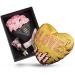 Bath and Body Gift Baskets for Women Spa Gift Basket Plant Essential Oil with Bouqet of Pink Carnation Soaps Fresh Peony and Jasmine Scented Hand Lotion & Reversible Sequin Love Heart Pillow