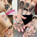 3D Black Skull Halloween Temporary Tattoos - 59 Sheets | Long Lasting Fake Tattoos for Adults & Kids - Realistic Owl, Wolf, Lion, Tiger, Devil | Body Art Stickers - Buy Online on SooperMarket.com