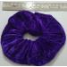 AADYA Pair of Extra Large (15CM) Velvet Hair SCRUNCHIES Elastic Scrunchy Hair BOBBLES (Purple)