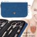 3 Swords Germany - brand quality 8 piece manicure pedicure grooming kit with glass nail file (490) BLUE - JEANS TEXTILE - Buy Online on SooperMarket.com