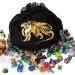 PUGED Large Dragon Drawstring Dice Bag - Black Storage Bag for Over 300 RPG MTG Game Dices - Buy Online on SooperMarket.com