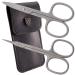 Three swords - 2 pcs.Scissors set |Extra sharp scissors.Rustproof brand quality made in Germany |Contents: black nailetui made of synthetic leather Nail scissors - bent Skin scissors - tower tip nail and skin scissors (2 pieces)