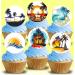 24 x Pre-Cut Travel Holiday 1 Edible Stand up Wafer/Rice Paper Cupcake Cake Toppers Birthday Party Beach Decorations (Summer Style 1)