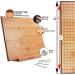 Olikraft Handcrafted Wooden Blocking Board - Excellent Gifts for Knitting Crochet and Granny Squares Lovers - Full Kit with 50 4-inches Stainless Steel Rod Pins  Stand Included (11 inches) - Buy Online on SooperMarket.com