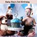 Silver Happy Birthday Cake Topper Numbers - Set of 10 Acrylic Cake Decorations for All Ages - Men and Women, 1st Birthday to 100+ - Birthday Cake Toppers - Buy Online on SooperMarket.com