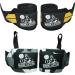 Nordic Lifting Wrist Bandages (4 pcs) - Durable Weightlifting Support for Men & Women | CrossFit & Powerlifting - Gray & Yellow - 1 Year Guarantee - Buy Online on SooperMarket.com