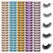 Wholesale Mixed Lashes Pack 3D Faux Mink Eyelashes 5 Style 100 Pairs Fluffy Volume Natural Charming Look Medium Length Eyelashes Cotton Band Handmade Reusable Soft False Eyelashes (5 styles-100 pairs)