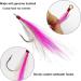 Bucktail Teasers Fluke Rig Fishing Hooks - 6pcs Pink/White Set by Shaddock Fishing - Buy Online on SooperMarket.com