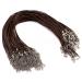 CleverDelights Imitation Leather Cord Necklaces - Brown - 18 Inch - 100 Pack