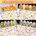 TailaiMei 16 Sheets Holiday Nail Stickers - Halloween & Thanksgiving 3D Self-Adhesive Nail Art Decals for Autumn DIY Decorations - Buy Online on SooperMarket.com
