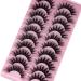 Josiezoey Fluffy Wispy Mink False Eyelashes - Natural Look, Light Volume | 10 Pairs Pack - D2-11-20mm-CAT - Buy Online on SooperMarket.com