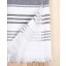Sticky Toffee Cotton White Hand Towels Set - Soft & Absorbent Gray Striped Bath Towels - Oeko-Tex Certified, Quick-Drying - 28x16 - Reusable - Buy Online on SooperMarket.com