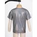 FEESHOW Kids Girls Sparkly Metallic Shiny T-Shirt | Boys Short Sleeves Loose Dance Costume | Black | 9-10 Years - Buy Online on SooperMarket.com