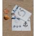 Luxury Ocean Themed Dolphins Fingertip Towels - 6-Piece Set 12x20 Inches - Buy Online on SooperMarket.com