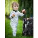 Sibinulo Baby Sleepsuit with Anti-Slip Feet | 100% Eco Cotton | Black Elephants | 12-18 Months - Buy Online on SooperMarket.com