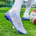 Biayvisas High Ankle TF FG Football Boots White Blue - Unisex Turf Soccer Cleats - Buy Online on SooperMarket.com