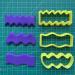 Set of 3 Wavy Rectangle Shape Hair Clip Barrette Cutters - Buy Online on SooperMarket.com