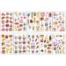141Pcs TopFunny Glitter Temporary Tattoos for Girls - Ice Cream & Cookie Designs | Cute Waterproof Stickers for Birthday Parties - 10 Sheets - Buy Online on SooperMarket.com
