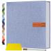 Popotop Large Photo Album Self Adhesive 4x6 5x7 8x10 Scrapbook Album DIY 40 Pages Picture Book,Gifts for Mom,Family Baby and Wedding,with Metal Pen and Plastic Board 13"x12.6"40pages Sky blue