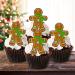PRECUT Gingerbread Man Cupcake Toppers Edible Christmas Cake Decorations Christmas Decorations Christmas Gingerbread Man Cake Topper (12) - Buy Online on SooperMarket.com