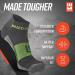 MudGear Quarter Length Trail Running Socks 2-Pack - Men and Women - Gray/Green - Medium - Perfect for Running, Hiking, Cycling and More - Buy Online on SooperMarket.com
