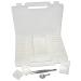 The Beadsmith Bead Organizer Carrying Case 55 piece set with removable compartments in assorted sizes a carrying case plus a bead scoop and tweezer.