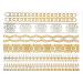 Terra Tattoos Gold Silver Metallic Temporary Tats - 75+ Boho Henna Designs - Waterproof, Non-Toxic, Long-Lasting - Ideal for Beach, Festivals & More! - Buy Online on SooperMarket.com