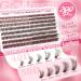 Buy Goddvenus Brown Eyelash Clusters - 320pcs Fluffy DIY Individual Lashes for Natural Wispy Look | 40D 50D D Curl Extensions - International Shipping Available - Buy Online on SooperMarket.com