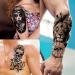 3D Black Skull Halloween Temporary Tattoos - 59 Sheets | Long Lasting Fake Tattoos for Adults & Kids - Realistic Owl, Wolf, Lion, Tiger, Devil | Body Art Stickers - Buy Online on SooperMarket.com
