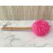 Exfoliating Shower Loofah & Back Scrubber - Long Wooden Handle Bath Brush for Men & Women - Easy Reach Body Wash Applicator (Red - Buy Online on SooperMarket.com