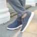 OrthoComfoot Men's Slip On Loafers with Arch Support - Canvas Boat Shoes for Extra Cushioning and Pain Relief - Vintage Flat Walking Shoes 11 W - Denim - Buy Online on SooperMarket.com