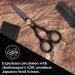 5.5 Ontaki Premium Hand Forged Japanese Steel Scissors for Hair Beard & Mustache - Bartscher Black Trim Tool - Buy Online on SooperMarket.com