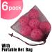 Vvinca Pickleballs 6 Pack - USAPA Approved, Outdoor Pickleball Balls with 40 Holes, Double Tone Luminous Colors (Green/Blue/Pink/Tangerine/Yellow), Bubblegum Pink - 6 Pack - Buy Online on SooperMarket.com