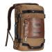 KAUKKO Outdoor Travel Men Backpack Hiking Camping Canvas Rucksack (Canvas Khaki) Fh-dark Khaki