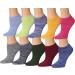 Tipi Toe Women's 20-Pack Colorful Patterned Low Cut Socks 9-11 - Bare Space Dye - Buy Online on SooperMarket.com