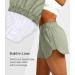 YYV Women's Running Shorts with Zipper Pockets - Quick-Dry Athletic Gym Shorts - Grey Sage, Medium - Buy Online on SooperMarket.com