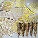 NAIL ANGEL 26Sheets Nail Art Adhesive Sticker Sheets Different Gold Color Luxury Shapes Sticker Nail Art Deco 10300